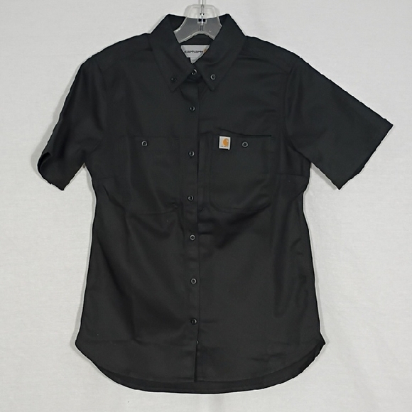 Carhartt Tops - NWT Carhartt Black 103105 Women Rugged Pro Relaxed Canvas Short Sleeve Size Lg